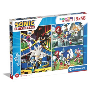 Puzzle Sonic multicolore 48 pièces