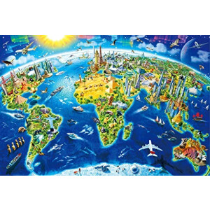 Puzzle League of Legends repères du monde 70x50 cm 1000 pièces